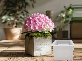 Molde silicona maceta cuadrada